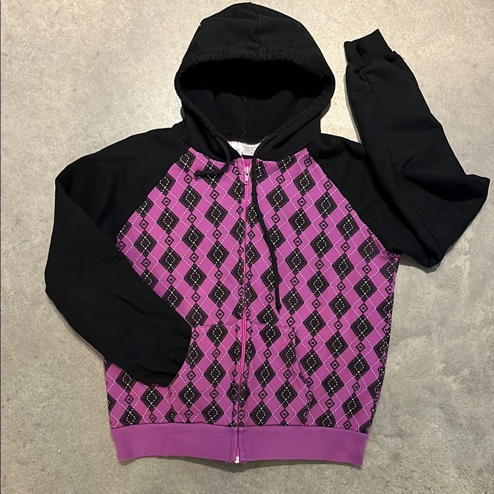 Animal Rescue Argyle Pawprint 🐾Hoodie M